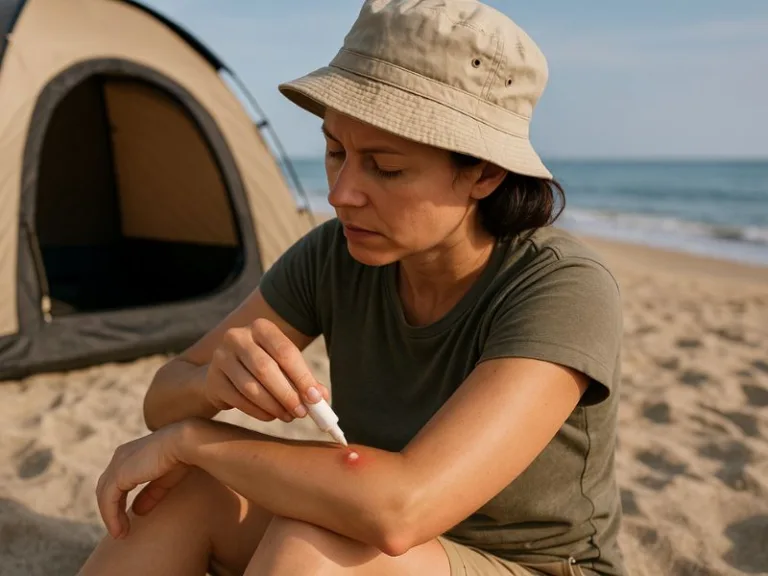 كيفية التعامل مع لدغات الحشرات أثناء التخييم على الشاطئ