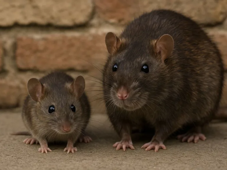 الفرق بين الفأر والجرذ من حيث الحجم والشكل في بيئة واقعية
