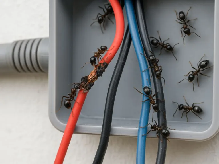 أضرار النمل على الأسلاك الكهربائية قد تسبب أعطالًا خطيرة داخل الأجهزة المنزلية