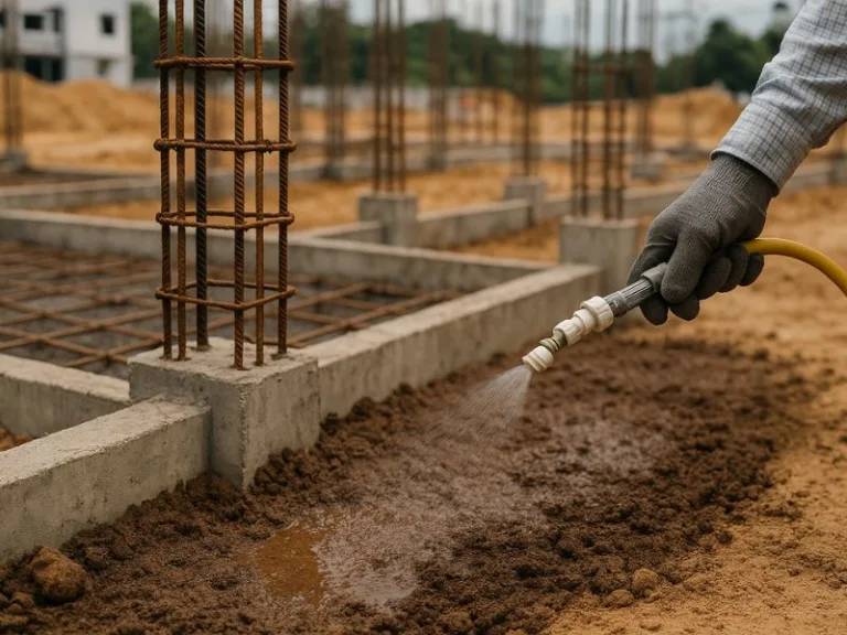 طرق حماية الأبنية الجديدة من النمل الأبيض أثناء مرحلة البناء باستخدام المعالجة المسبقة للتربة